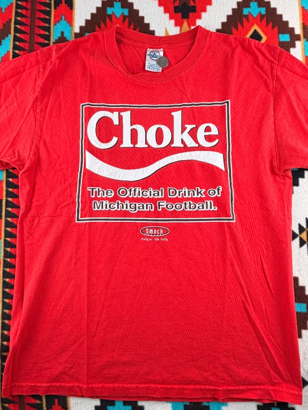 Vintage Michigan Football Choke Parody T-Shirt Smack Apparel USA Medium